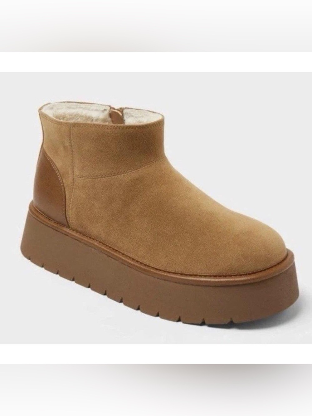 Women’s Missy Faux Suede Boots with Memory Foam Insole - Wild Fable Chestnut